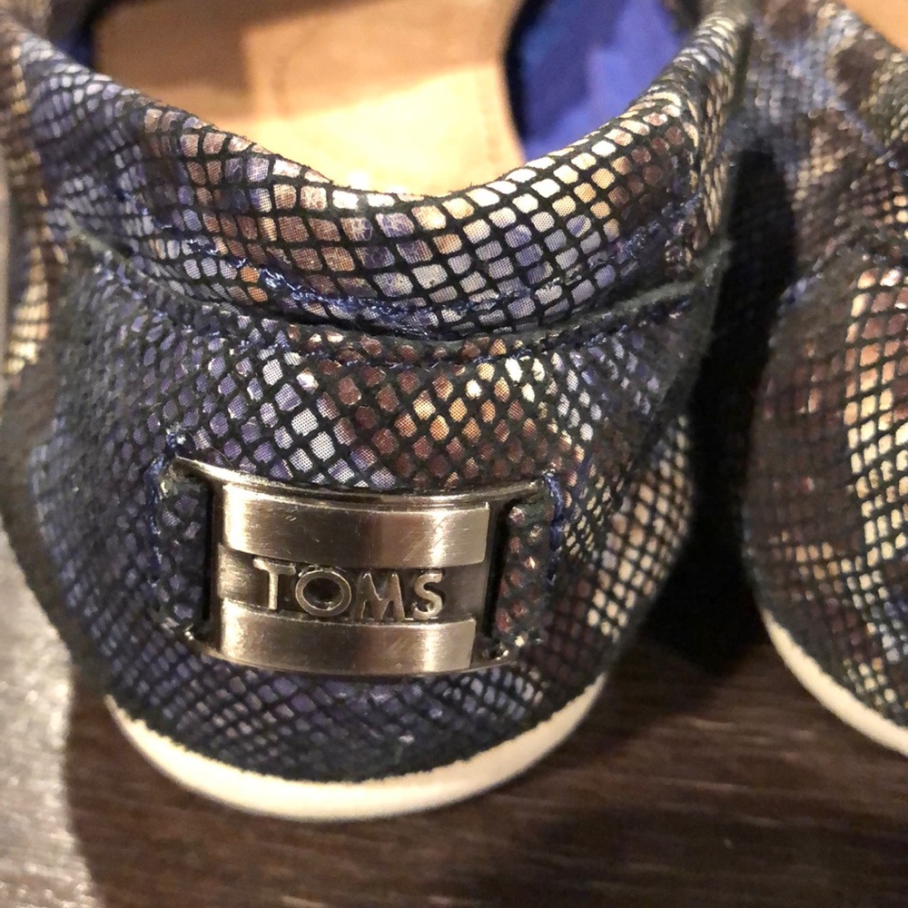 TOMS SHOES BLUE & BROWN SNAKE LEATHER CLASSIC - Picture 4 of 8